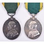 2x George V Territorial Efficiency Medals 10th London Regiment