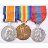 Great War and Elizabeth II Imperial Service Medal Group of Three 10th London Regiment