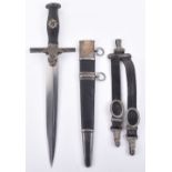 Third Reich RLB (Reichslufschutzbund) 2nd Model Officers Dress Dagger with Hanging Straps by Paul We