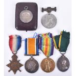 Great War Medals and Territorial Force Efficiency Medal 10th London Regiment