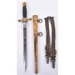 Rare Third Reich Water Protection Police (Wasserschutzpolizei) Officers Dress Dagger with Matching H