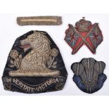 Earl of Brownlow’s South Lincolnshire Militia Bullion Embroidered Tailcoat Emblem