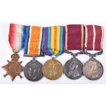 Rare Great War East Africa Campaign Meritorious Service Medal (M.S.M) Group of Five Royal Garrison A