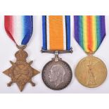 WW1 Gallipoli Casualty 1914-15 Star Medal Trio 4th Battalion Worcestershire Regiment