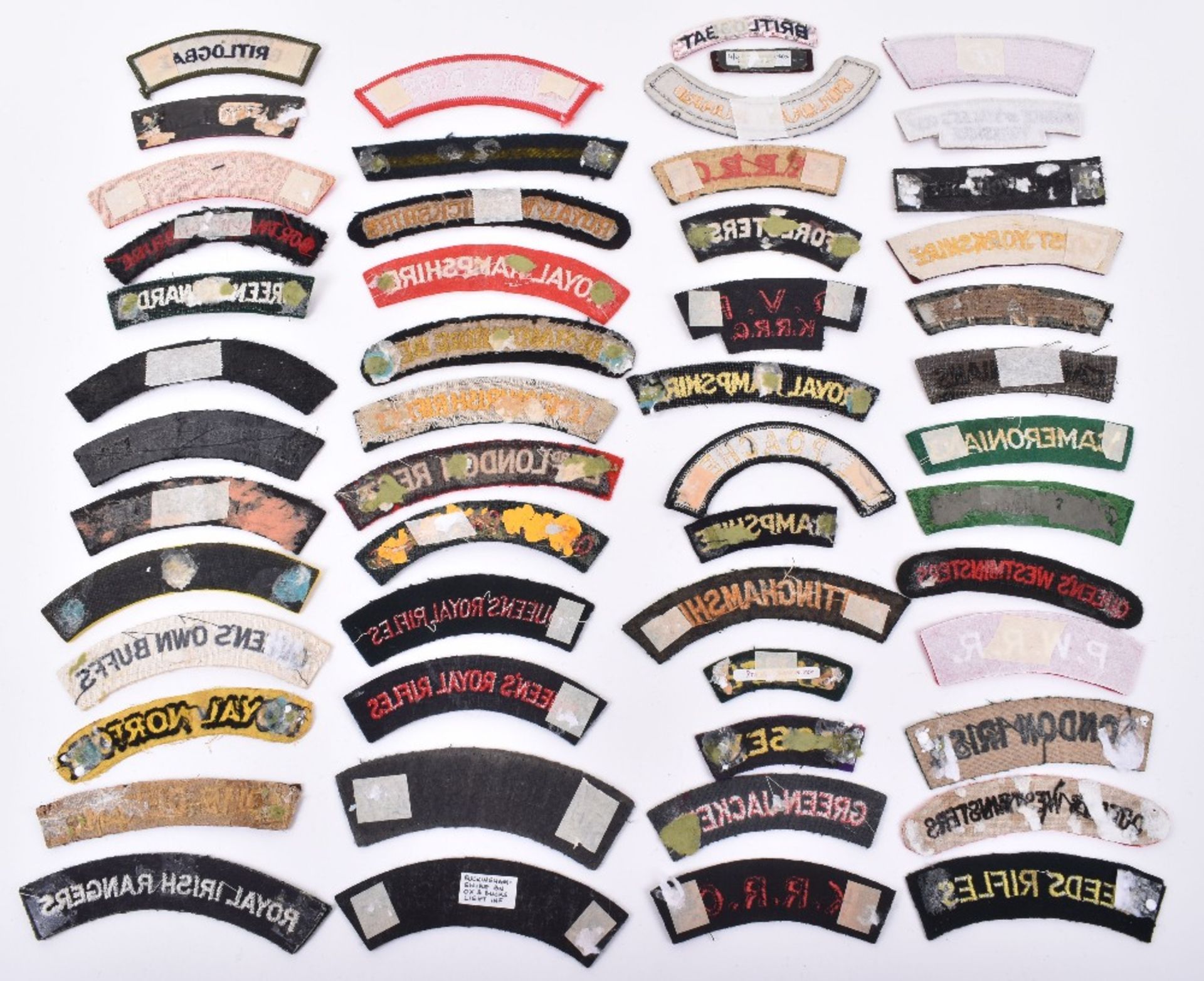 Quantity of British Cloth Regimental Shoulder Titles - Image 2 of 2