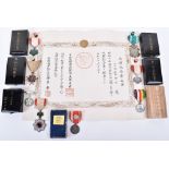 Selection of Japanese Orders and Medals