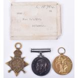 Great War 1914-15 Star Medal Trio 10th London Regiment