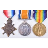 Great War British 1914-15 Star Medal Trio 10th London Regiment