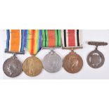 Great War and Special Constabulary Medal Group of Five, Late 10th London Regiment