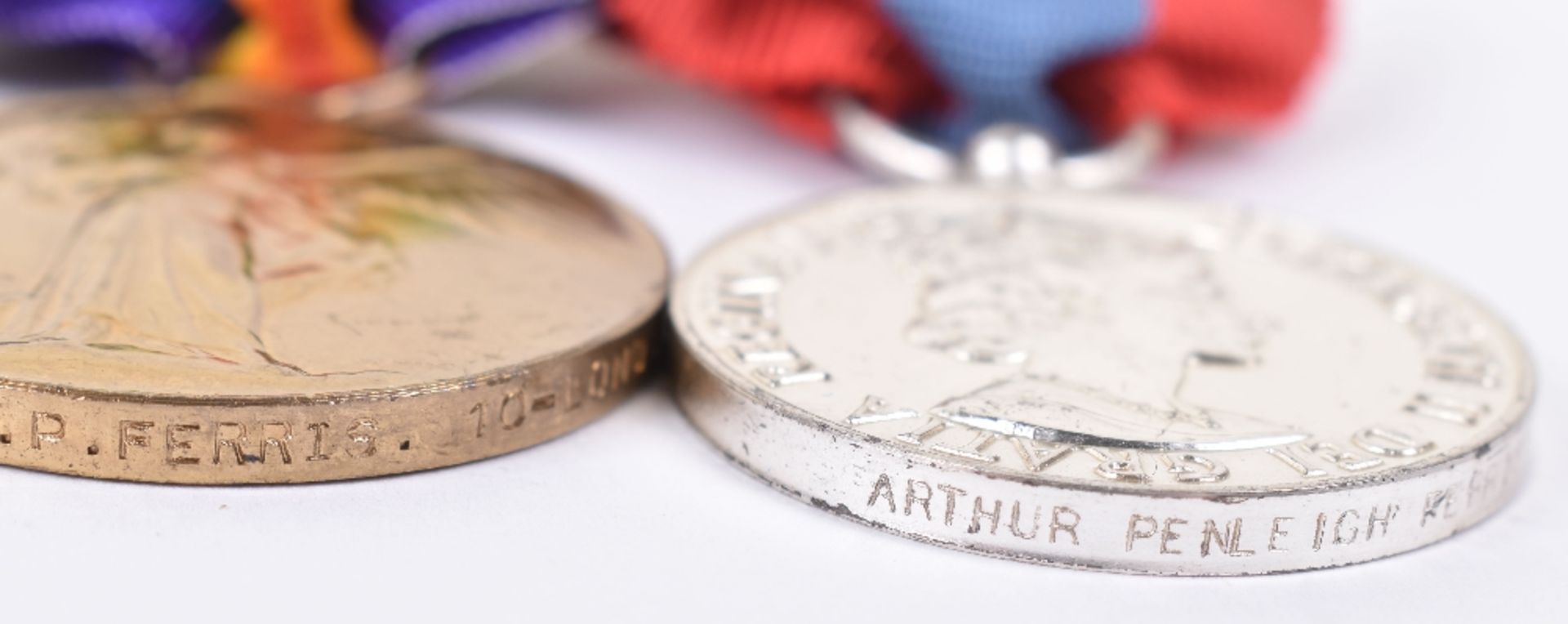 Great War and Elizabeth II Imperial Service Medal Group of Three 10th London Regiment - Image 4 of 6