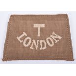 WW1 Territorial Battalion City of London Regiment Slip-on Shoulder Title