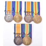 3x Great War Medal Pairs 10th London Regiment