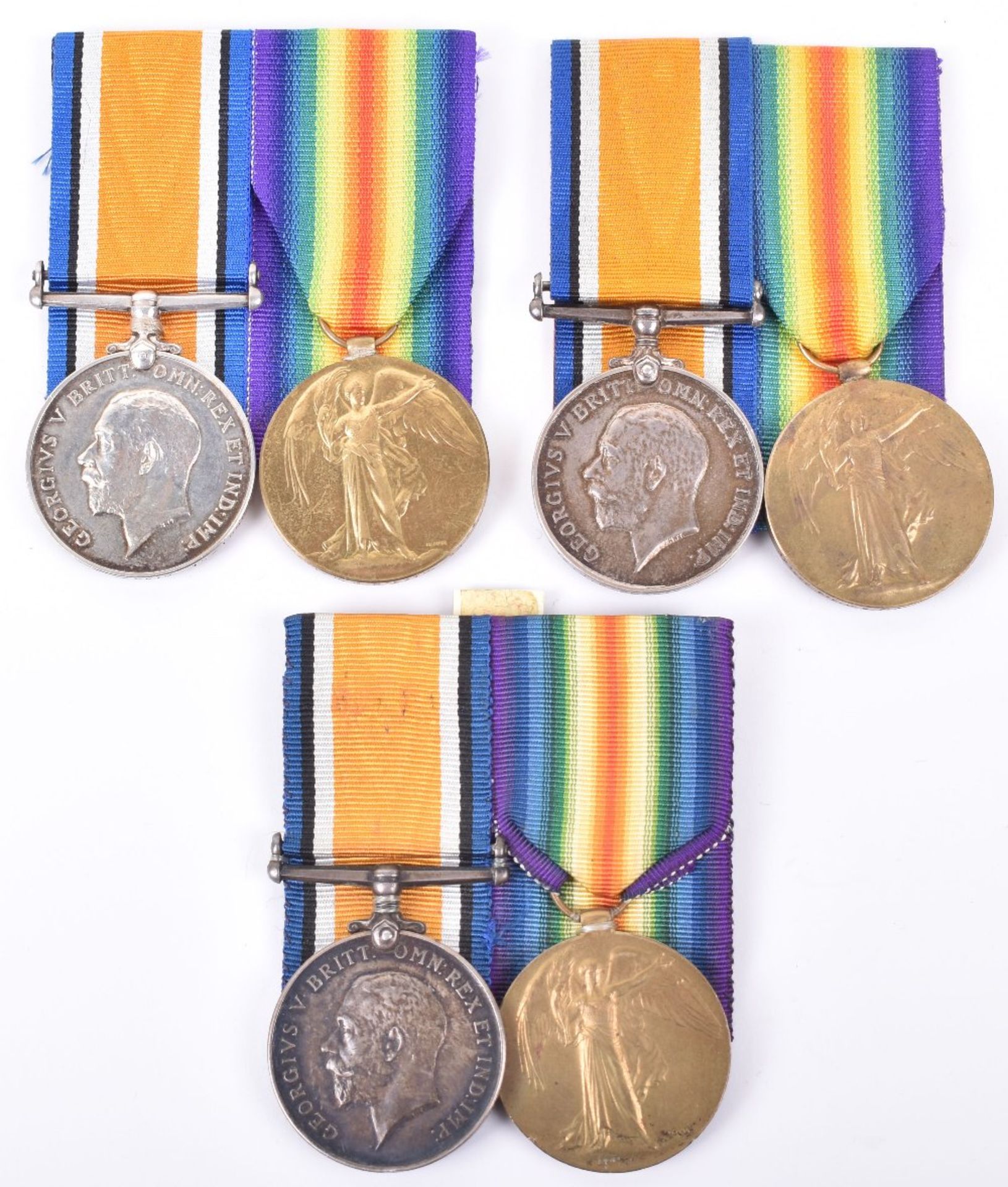 3x Great War Medal Pairs 10th London Regiment