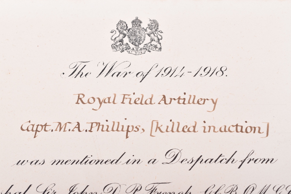 Great War Posthumous Mention in Despatches Certificate - Image 3 of 5