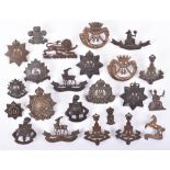 Selection of British Infantry Officers Bronze Collar Badges