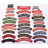 Selection of British Cloth Regimental Shoulder Titles
