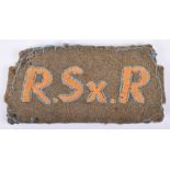 WW1 Royal Sussex Regiment Slip-on Shoulder Title