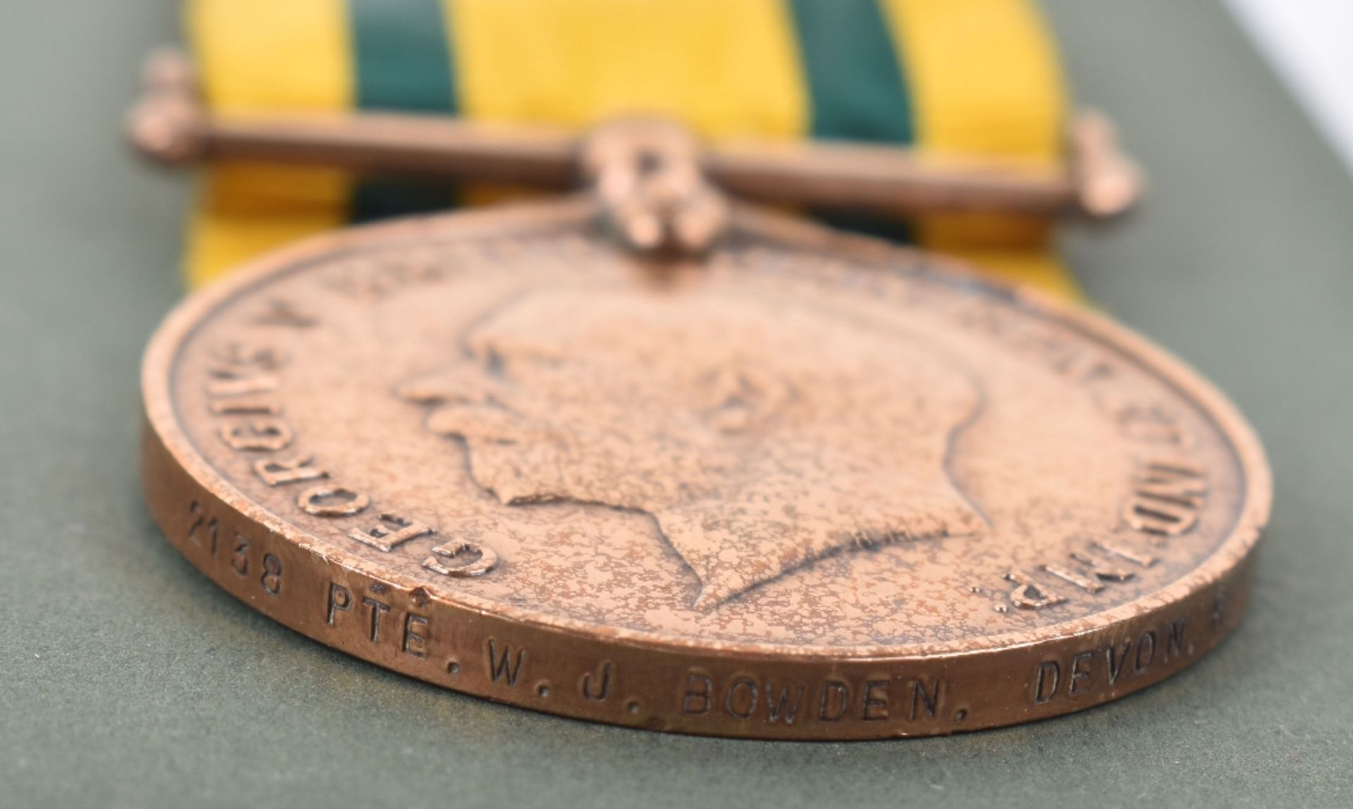 Great War Territorial Force War Medal Group of Three Devonshire Regiment - Image 5 of 6