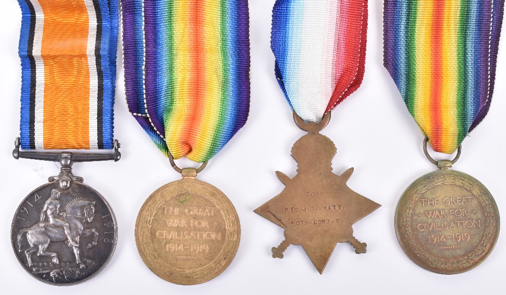 2x Great War Medal Pairs of London Regiment Interest - Image 4 of 4