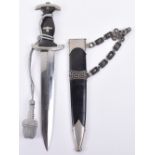 Third Reich SS Officers Chained Dress Dagger