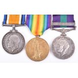 Great War and Iraq Campaign Medal Trio 10th London and Rifle Brigade