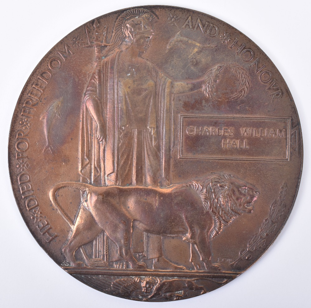 Great War 10th London Regiment Casualty Medal Trio and Memorial Plaque - Image 7 of 7