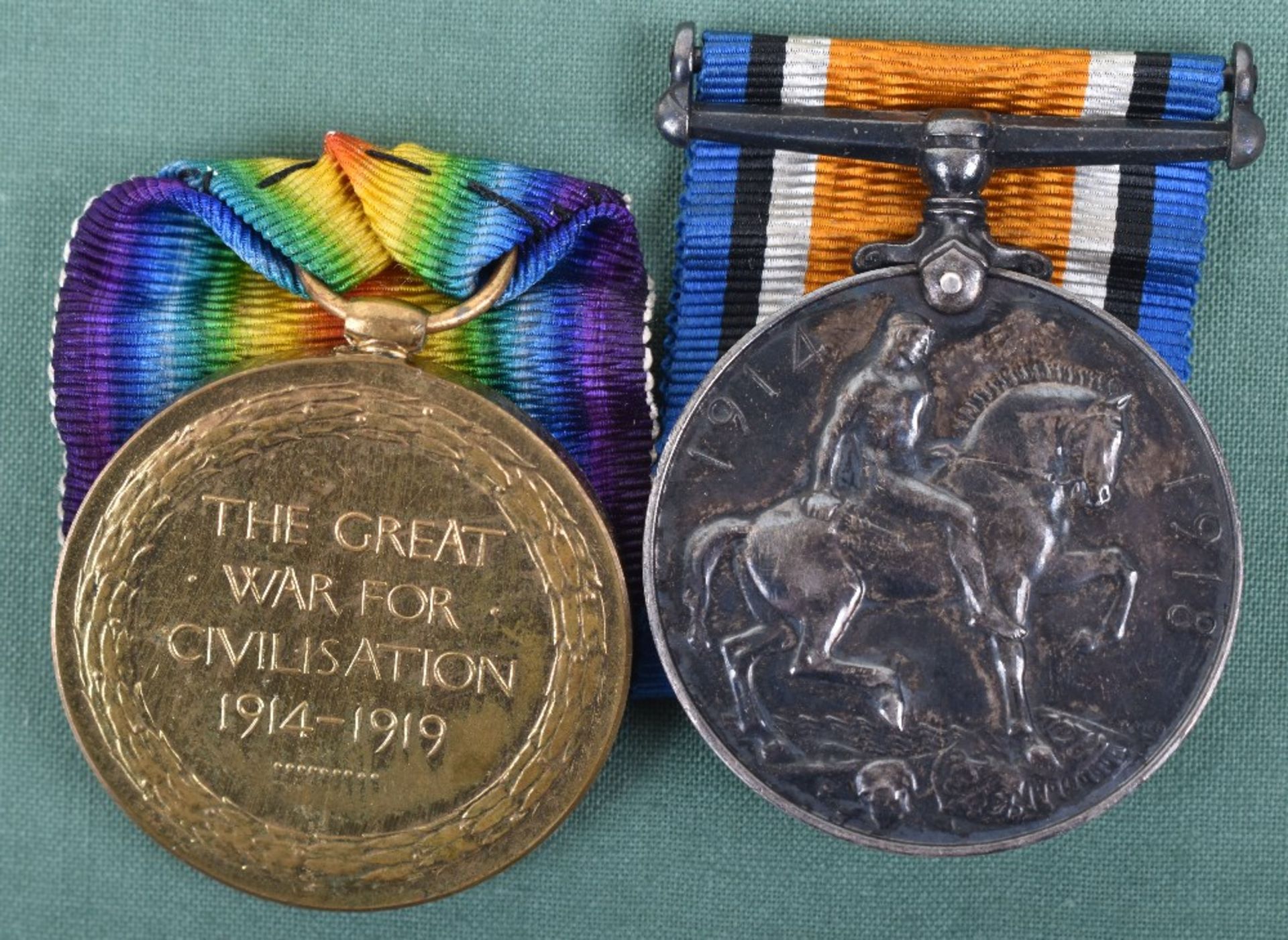 Great War Casualty Medal Pair and Memorial Plaque 10th London and Labour Corps - Image 7 of 7