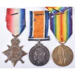 Scarce Great War Medal Trio Customs Department M.E.F and Bombay Bn I.O.F