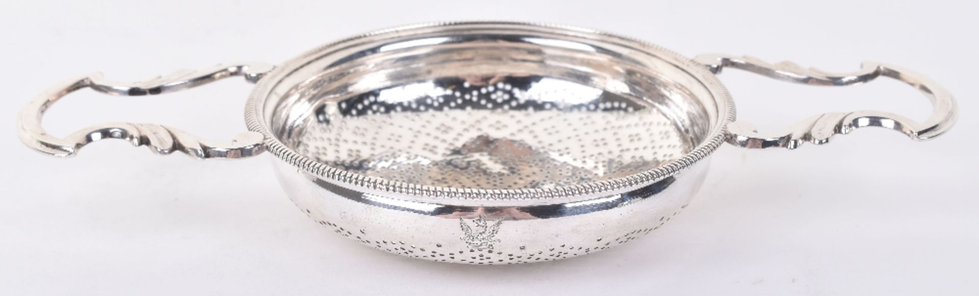 A George III silver strainer, Edward Aldridge, London 1762