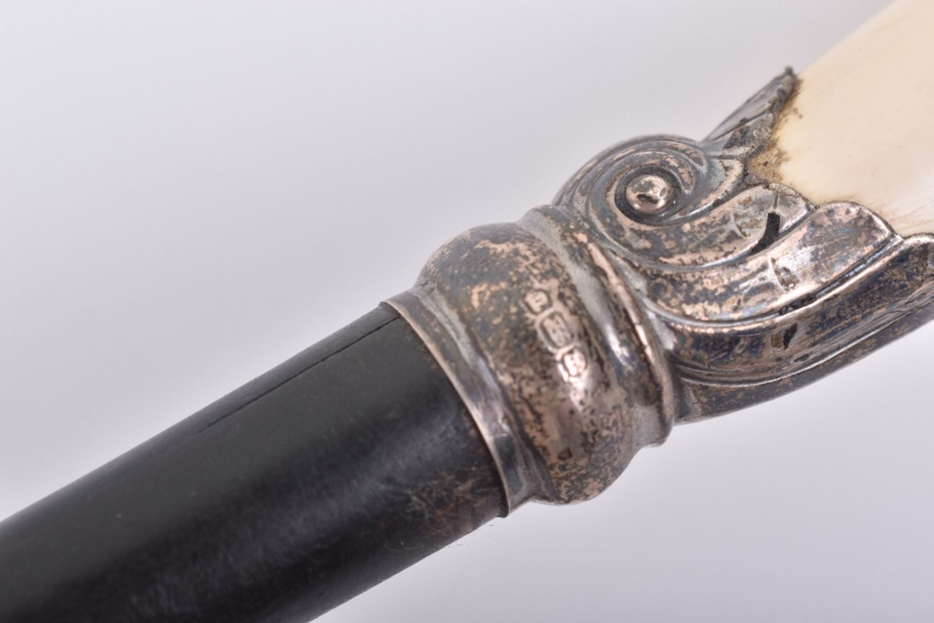 ^A fine Edward VII silver and ivory walking stick, Sheffield 1905 - Image 5 of 13