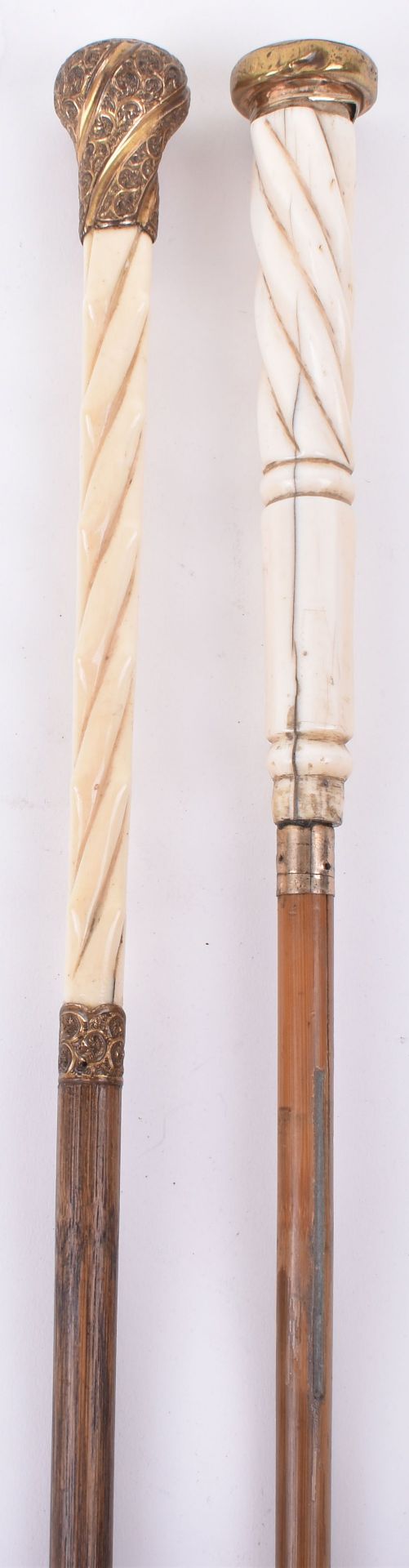 ^A 19th century ivory walking stick