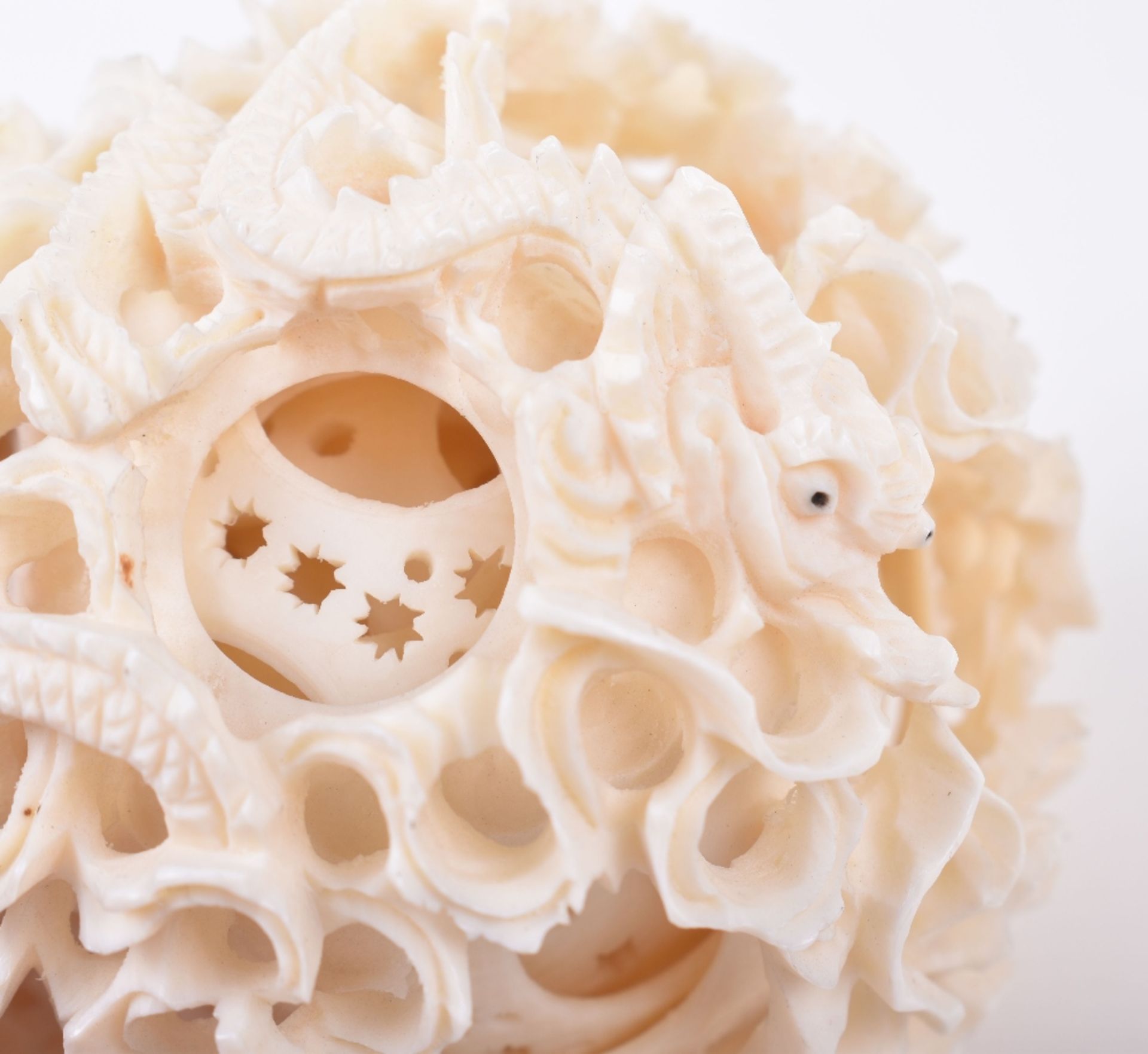 ^A 19th century Chinese Canton carved ivory puzzle ball - Image 4 of 9