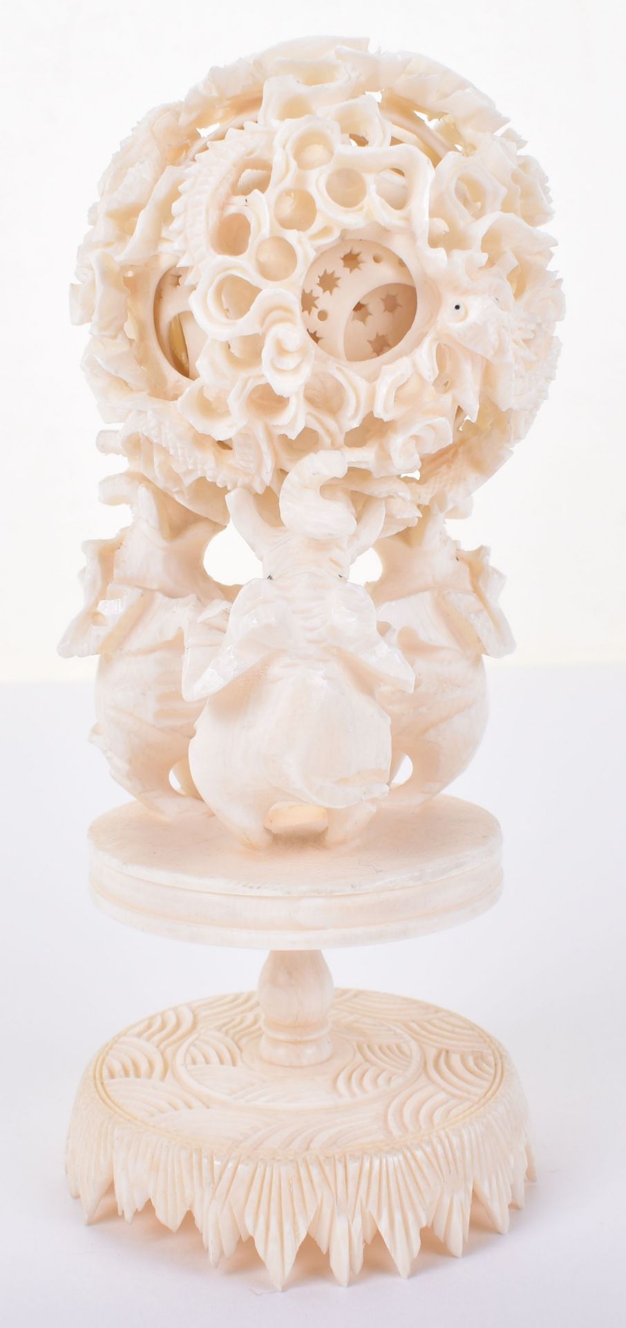 ^A 19th century Chinese Canton carved ivory puzzle ball - Image 3 of 9