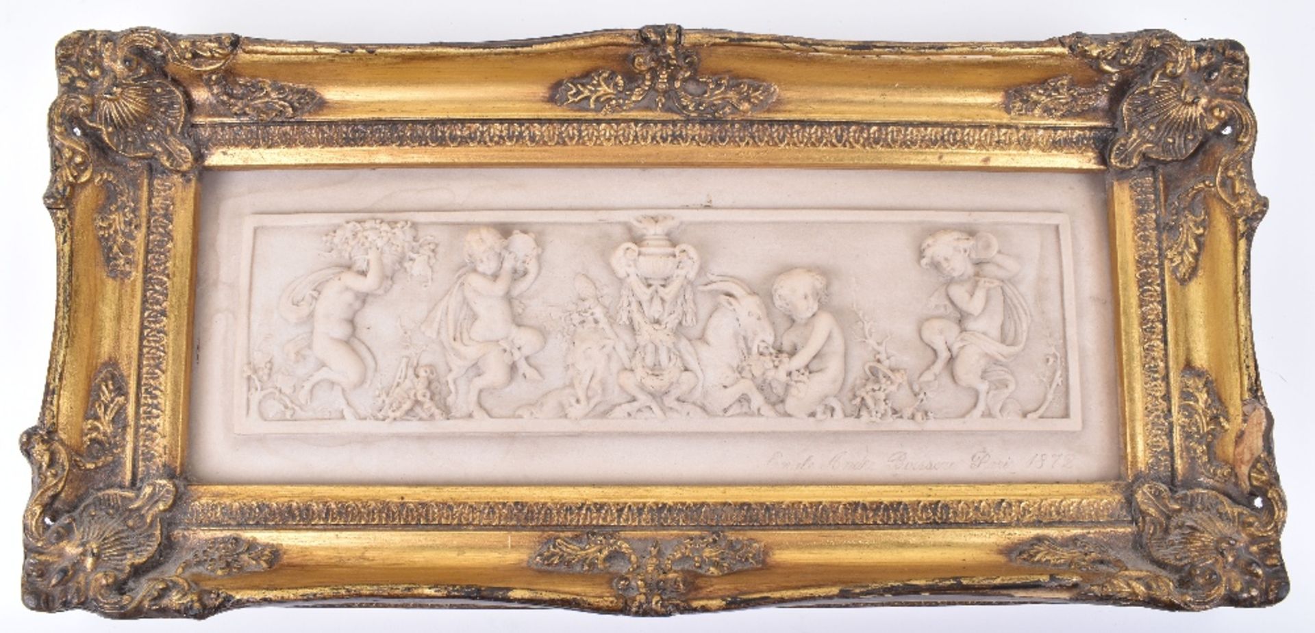 A late 19th century French alabaster wall panel