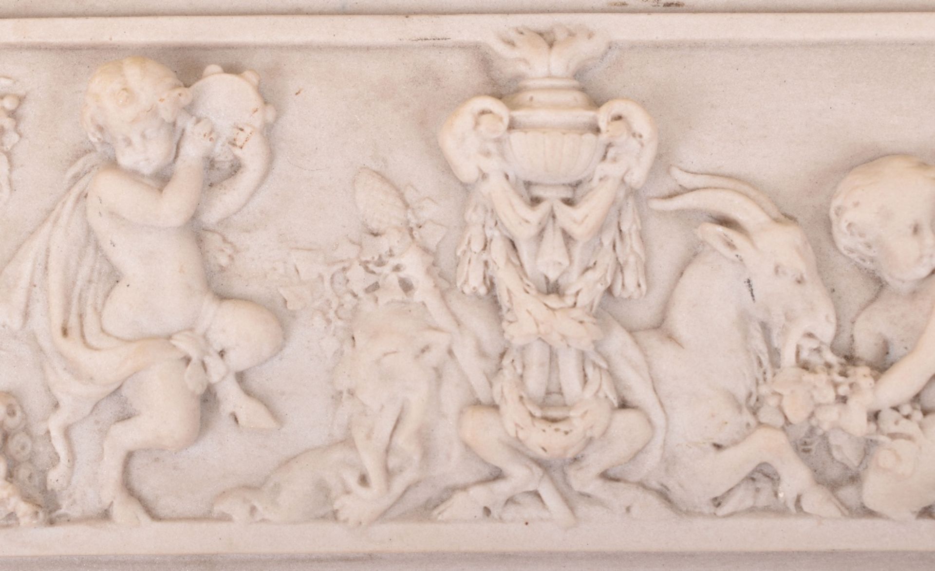 A late 19th century French alabaster wall panel - Image 2 of 5