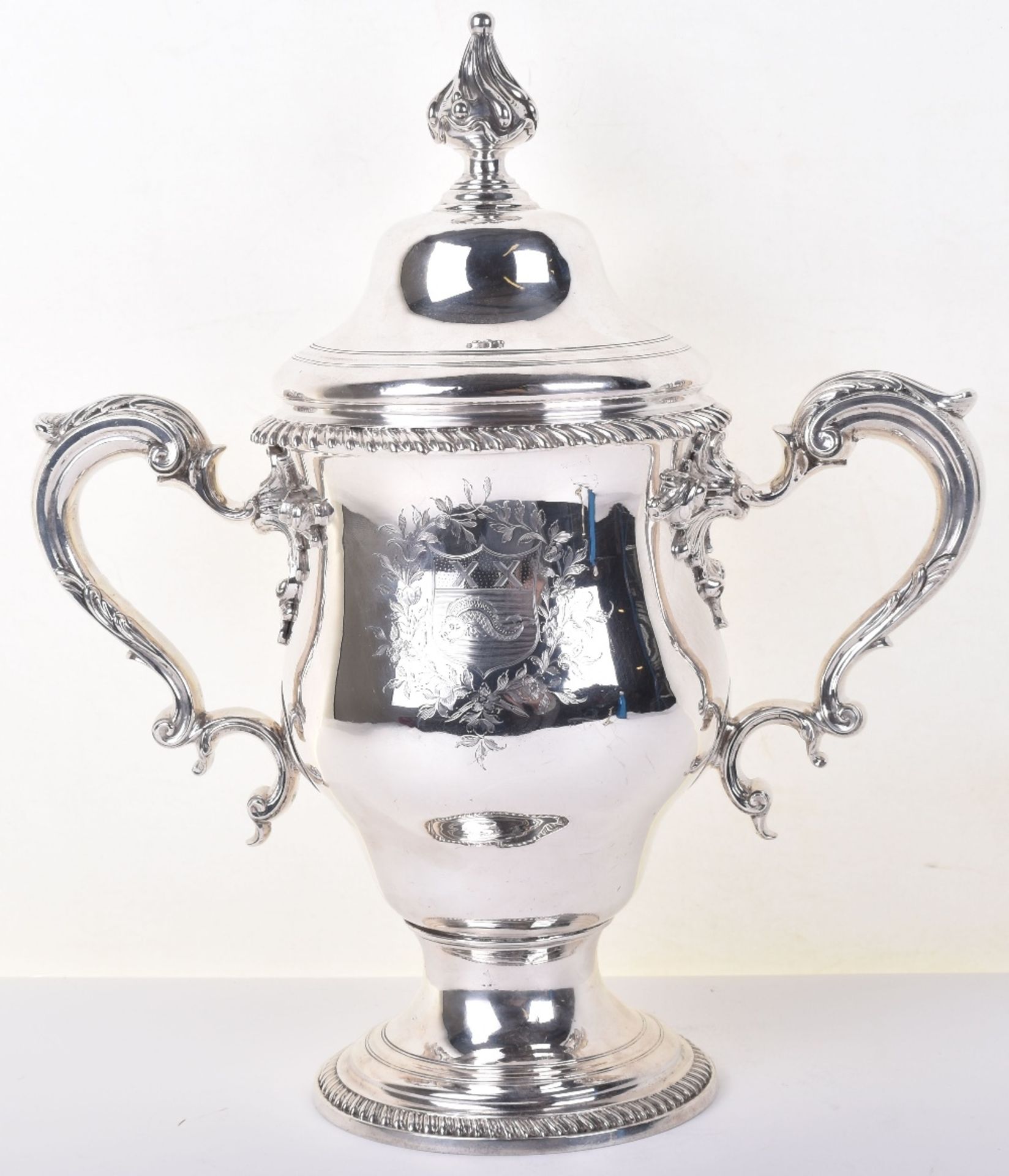 A superb George III silver trophy cup and cover, Whipham & Wright 1764 - Image 4 of 10