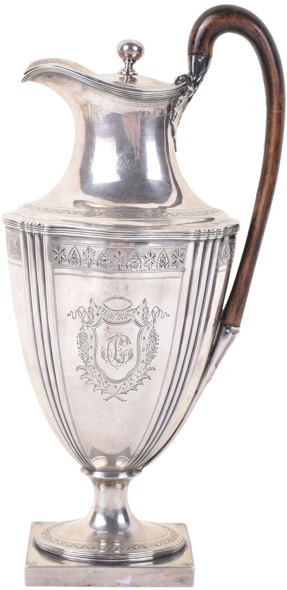 A George III silver ewer, by Henry Chawner, London 1792