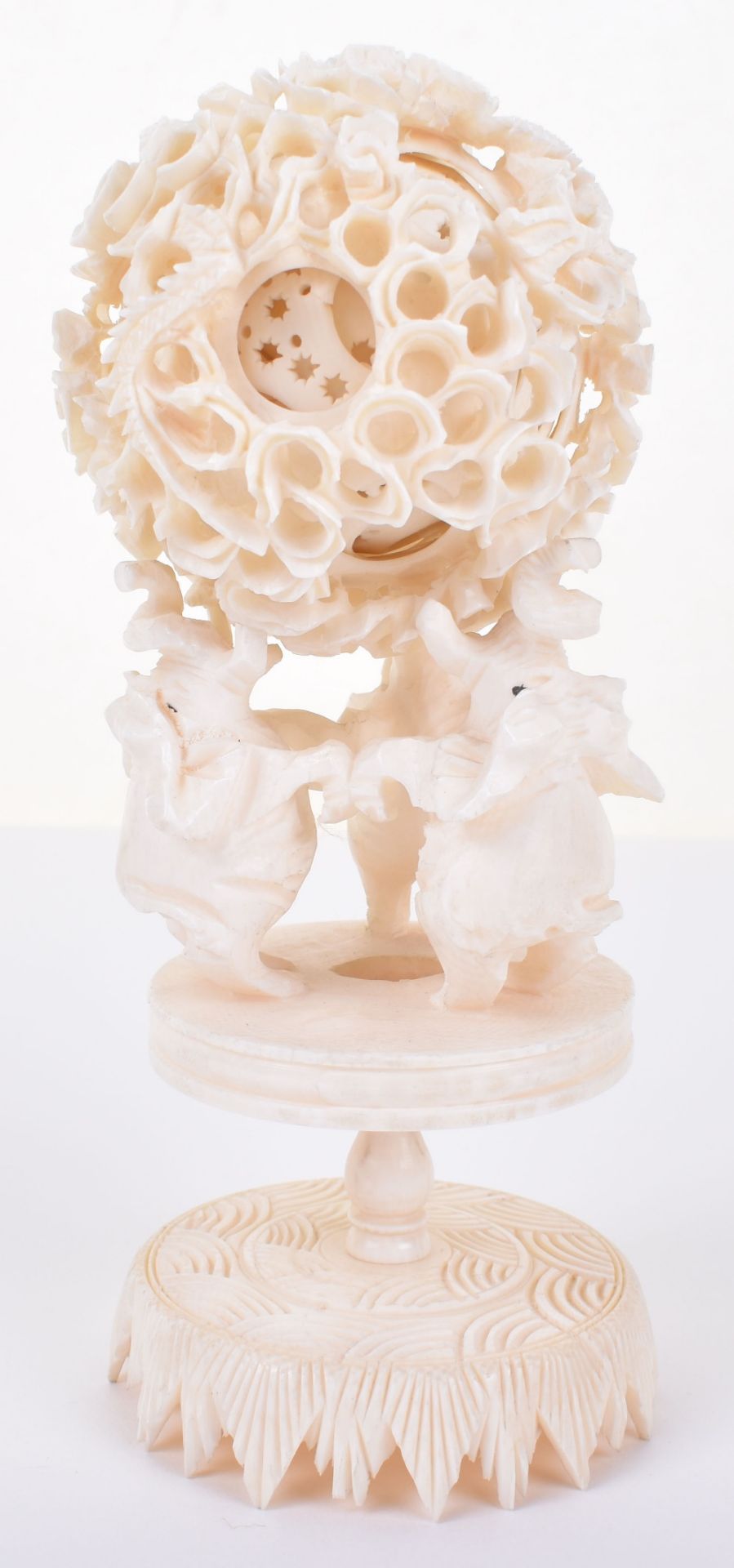 ^A 19th century Chinese Canton carved ivory puzzle ball - Image 2 of 9