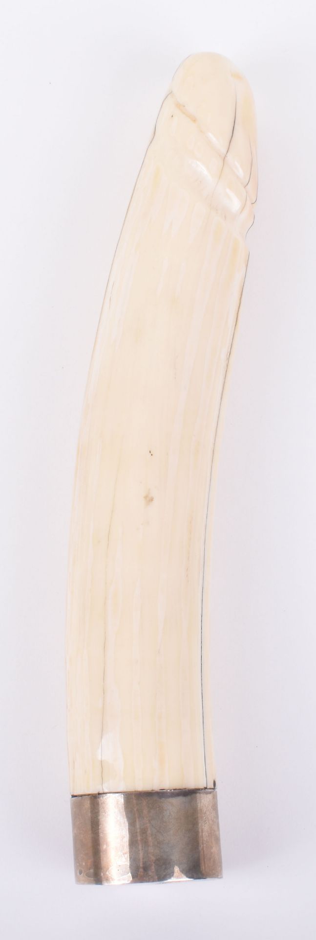 ^A 19th century carved ivory phallus erotica figure - Image 2 of 6