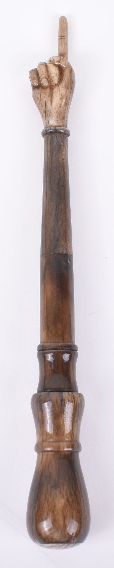 ^A 19th century stained ivory Judaica Tora pointer/page turner, Yad