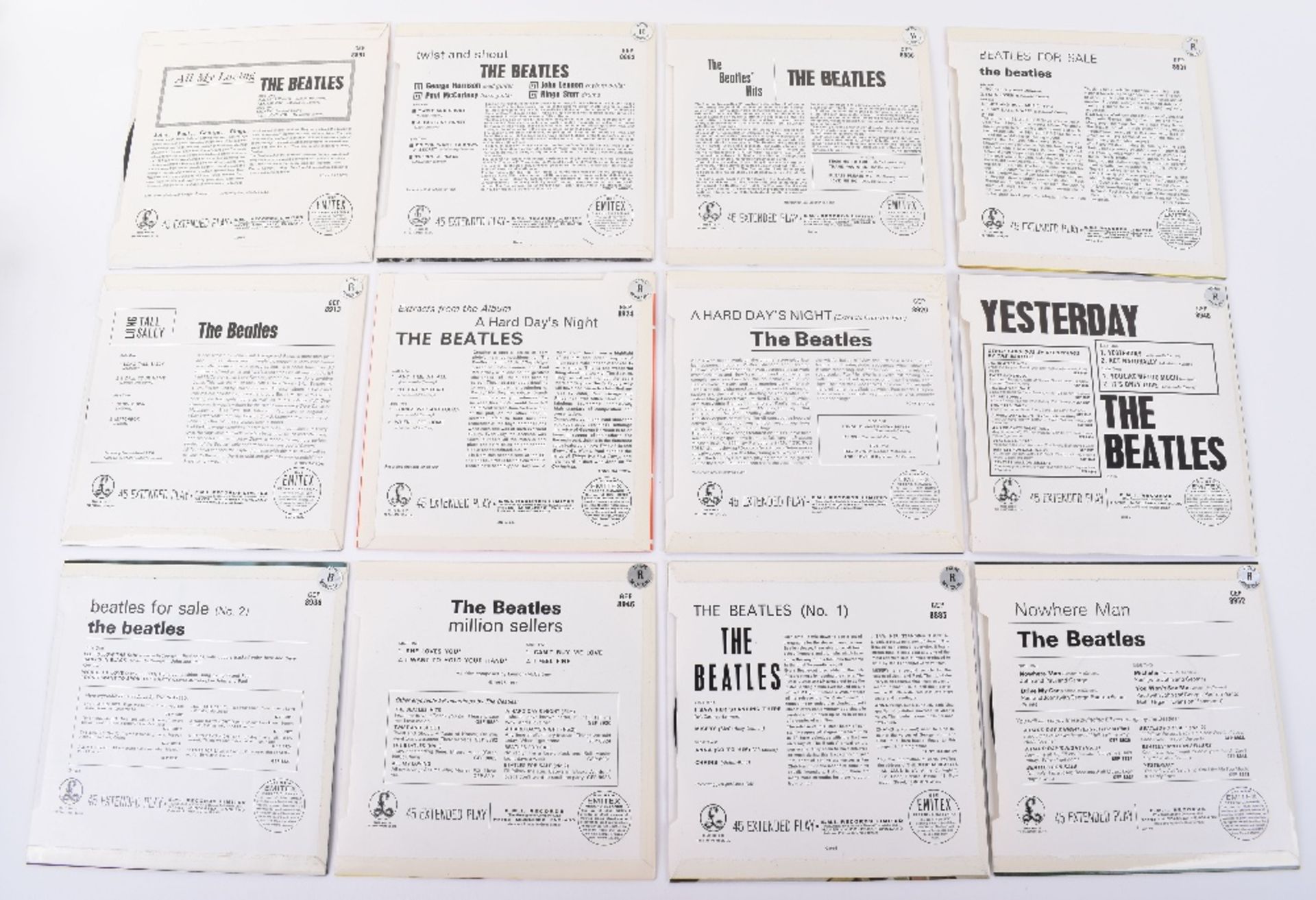 Twelve Beatles Singles - Image 2 of 2