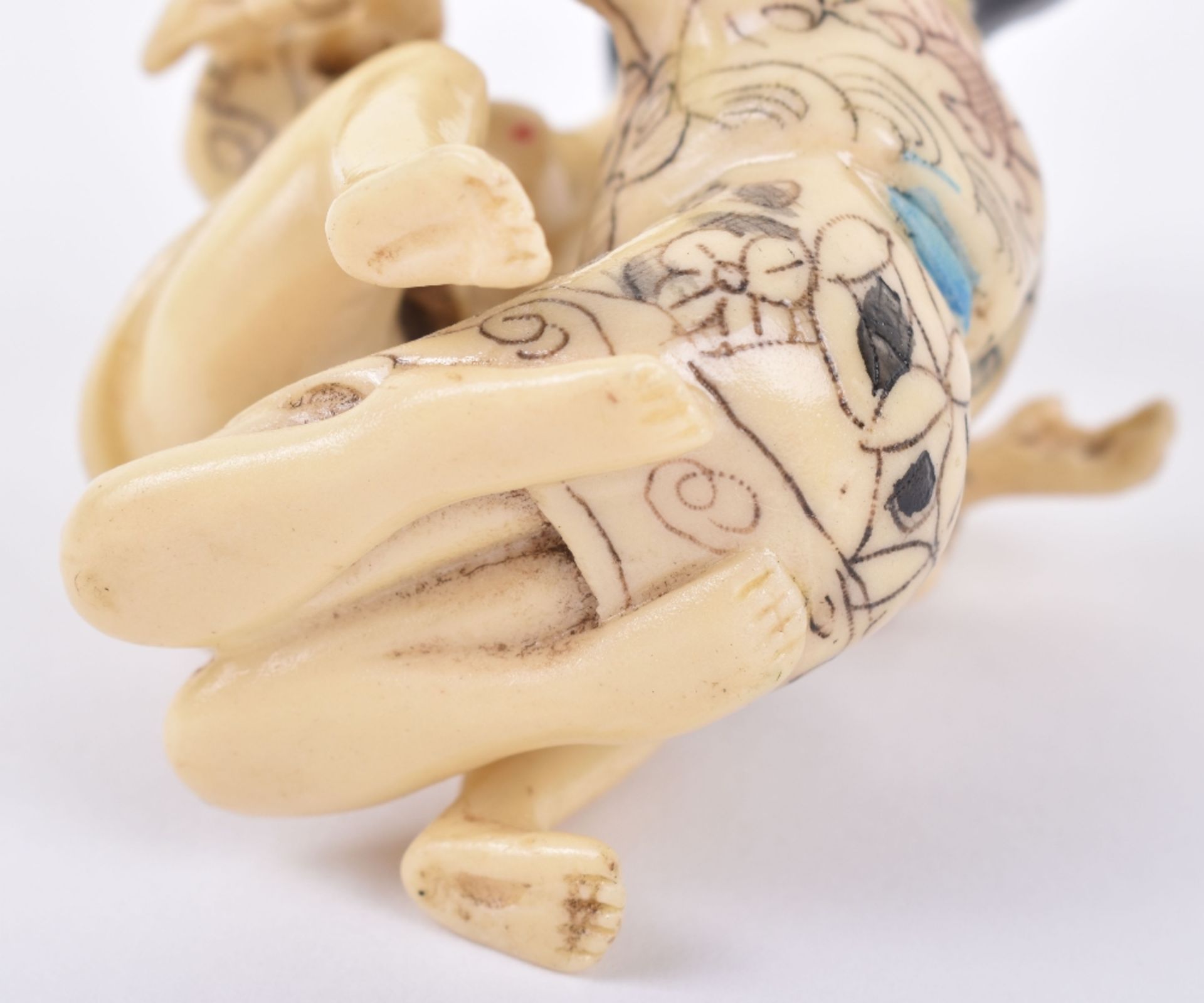 ^A 19th century Japanese carved ivory erotic study - Image 6 of 7