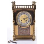 late 19th century brass mantle clock
