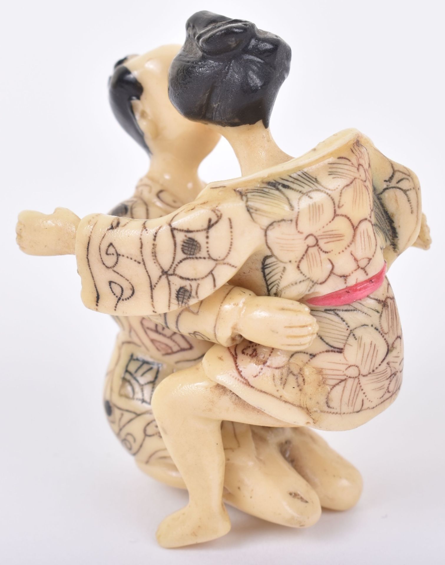 ^A 19th century Japanese carved ivory erotic study - Image 2 of 7