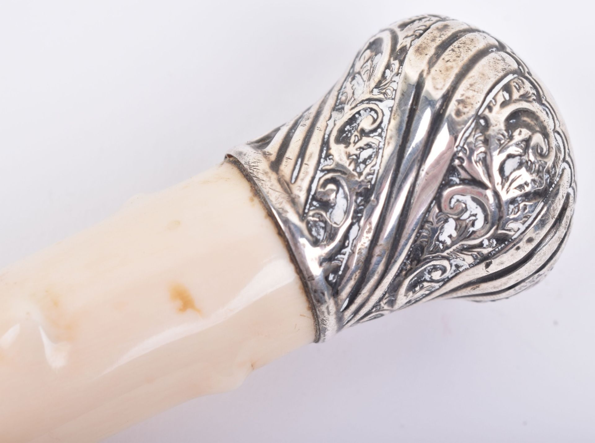 ^A fine Victorian silver and ivory walking stick, London 1893 - Image 11 of 11