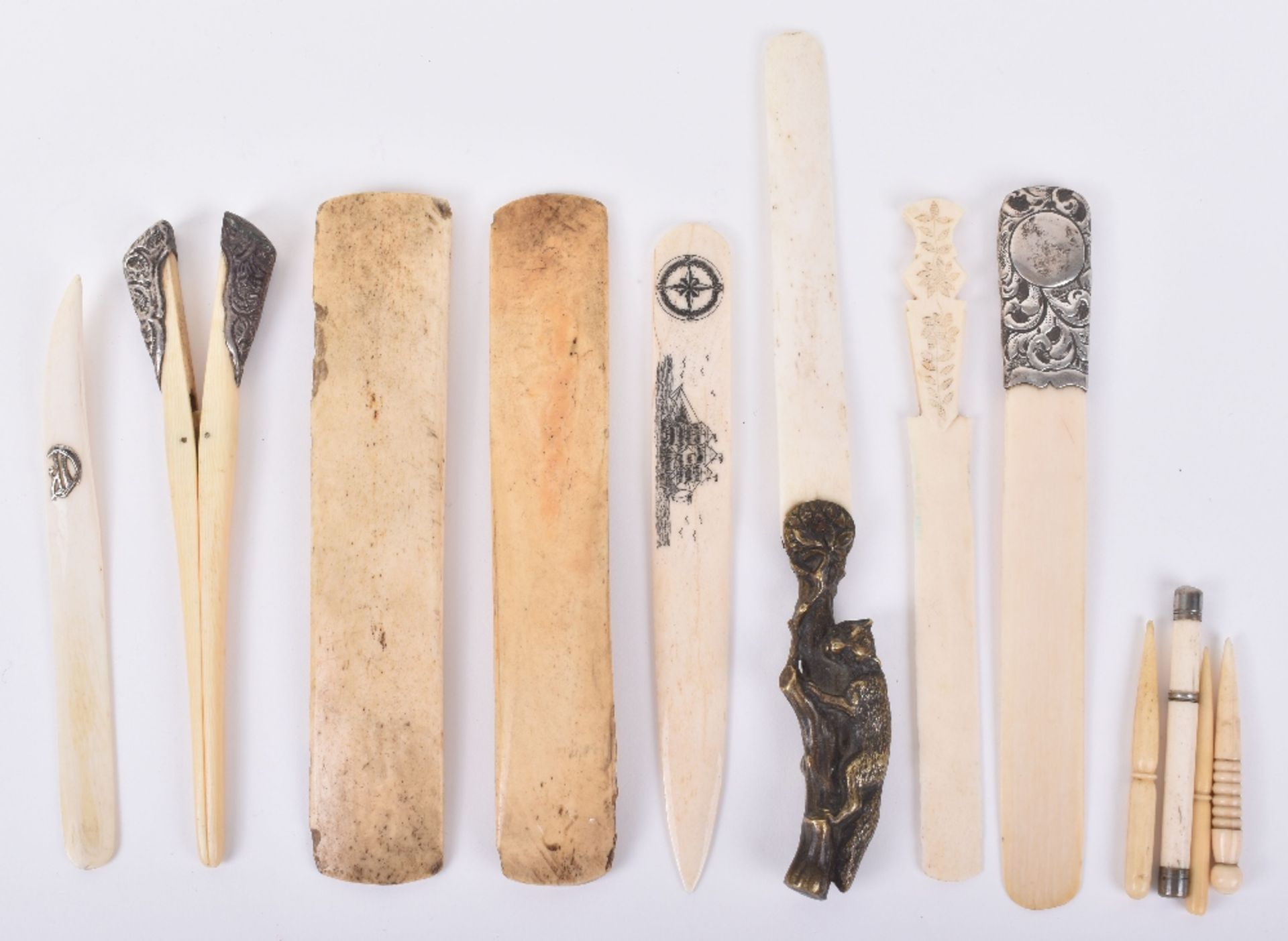 ^18th, 19th and early 20th century hair tongs, page turners, tooth picks