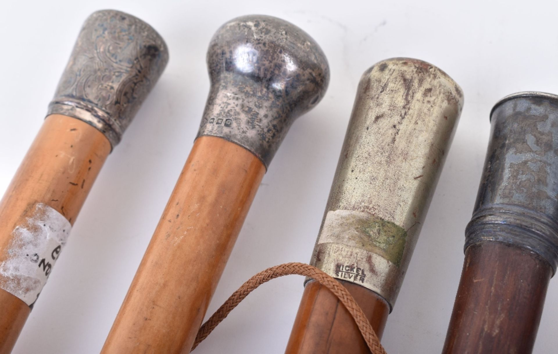 Three 19th/early 20th century silver topped walking sticks - Image 4 of 5