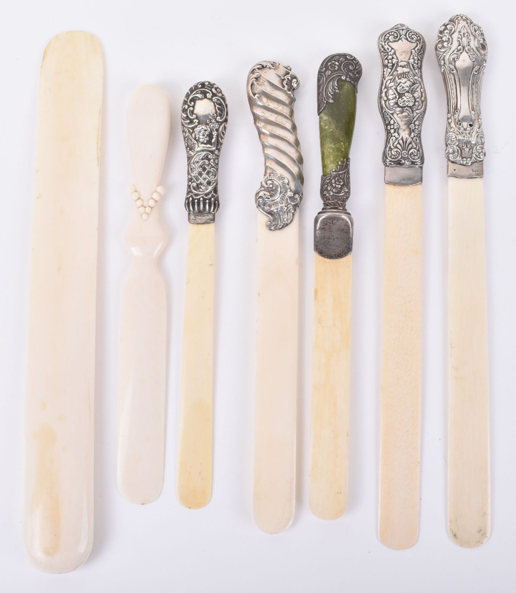 ^Four Victorian and Edwardian silver and ivory page turners - Image 2 of 2