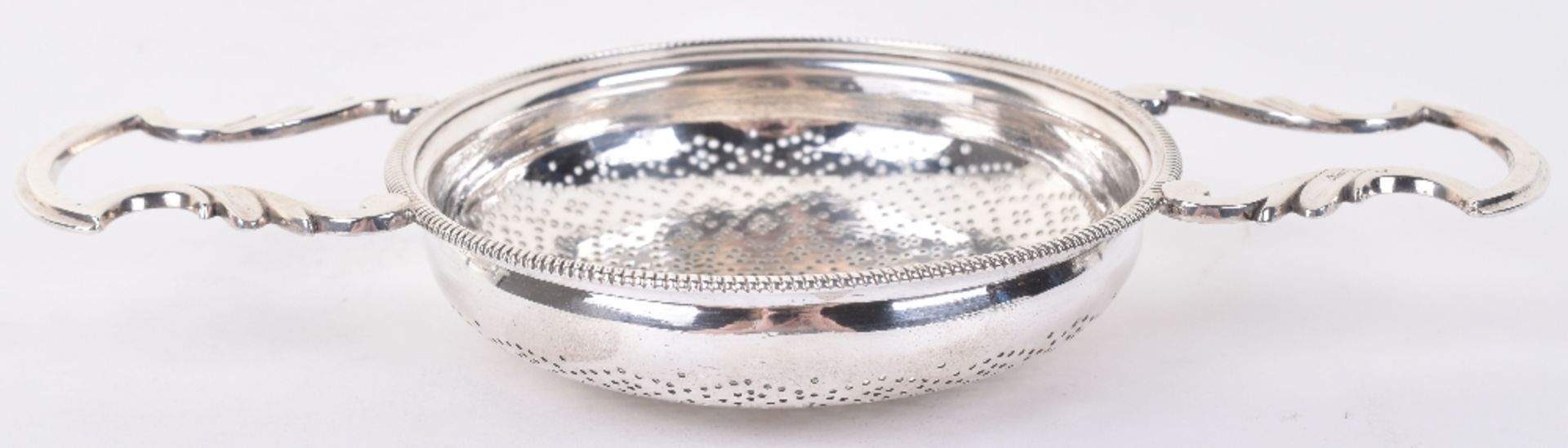 A George III silver strainer, Edward Aldridge, London 1762 - Image 2 of 8