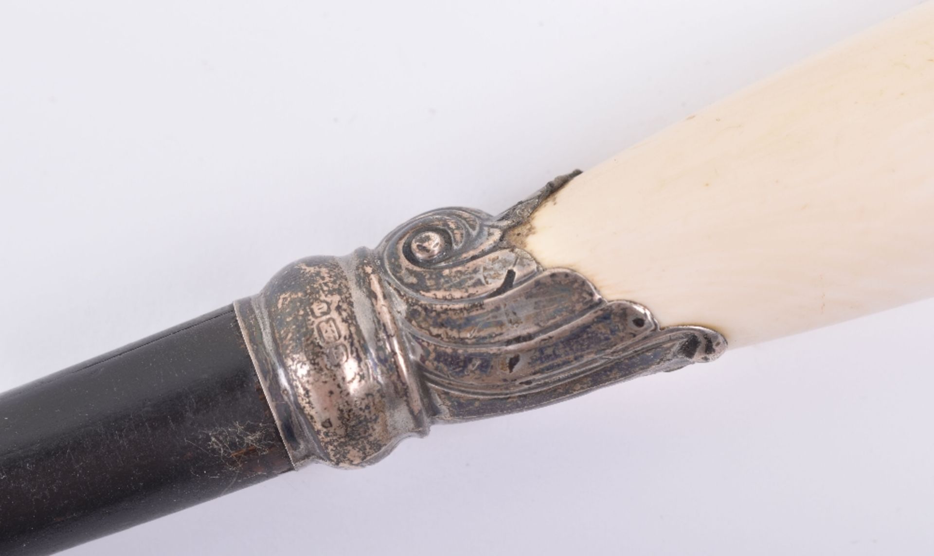 ^A fine Edward VII silver and ivory walking stick, Sheffield 1905 - Image 4 of 13